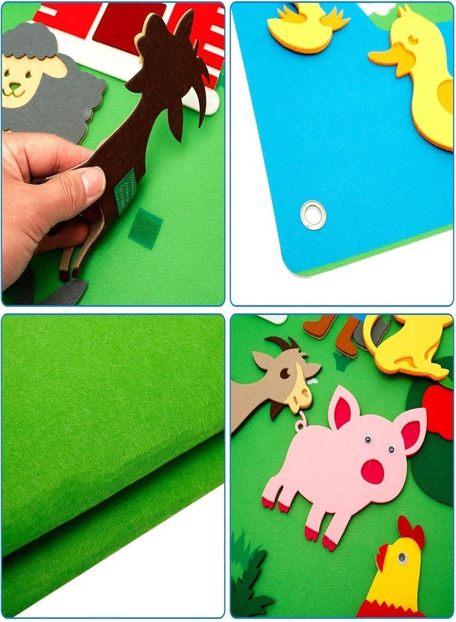 Kidology Montessori Farm Felt Story Board Set-Educational&Interactive Play Mat With Farm&Ocean Animals For Toddlers,Perfect For Preschool Storytelling&Early Learning Birthday Gifts,Multicolor - Image 4